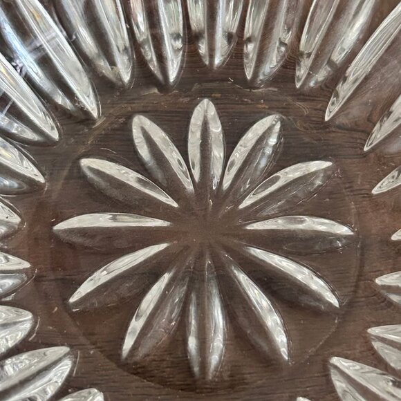 Vintage 60s 70s Zajecar Crystal Bowls Scalloped Cut Glass Candy Dish Fairy Light - Picture 7 of 10